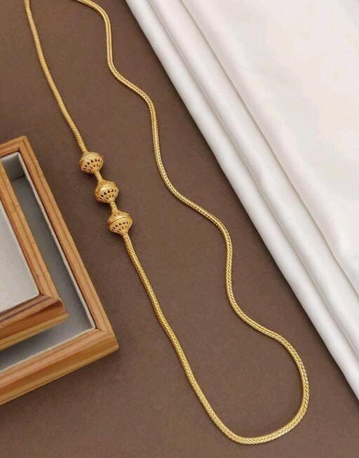 Fancy Golden Touch Matte Finish Circle Style Red Green AD Mop Chain For Women