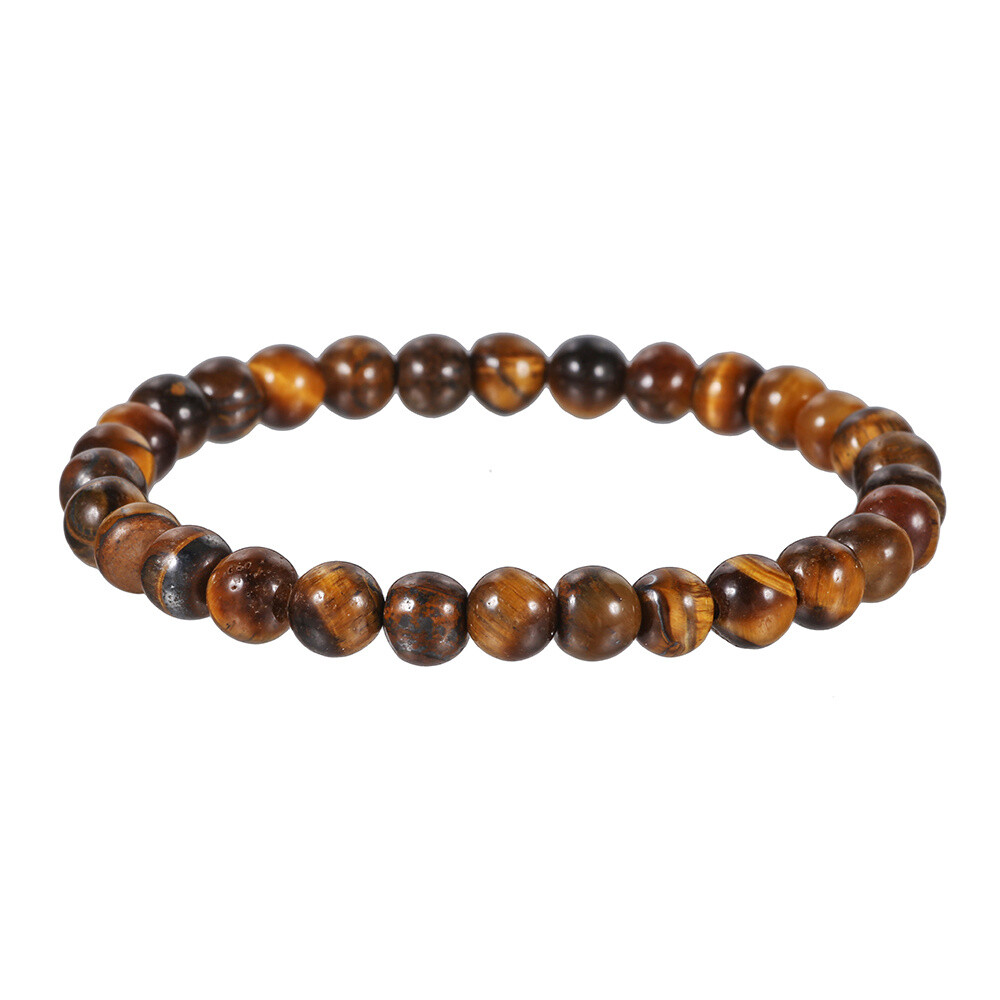 1pc Classic Simple Temperament Yellow Tiger Eye Fashion Versatile Bracelets Gift