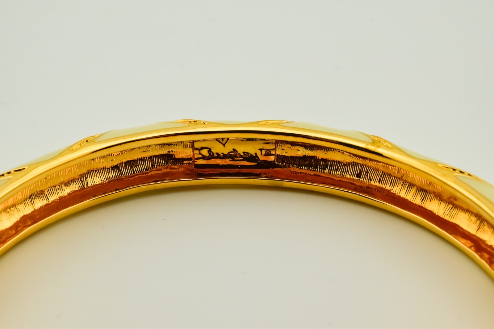 Camrose & Kross Audrey Hepburn Ivory Rhinestone Hinged Bangle Bracelet