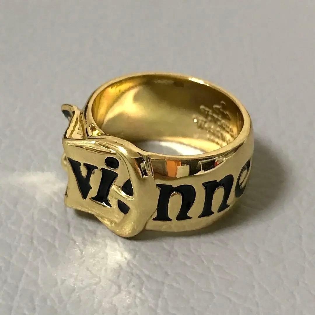 Belt Ring Gold Size 6.5-7 Mens Accessory Jewelry With Pouch