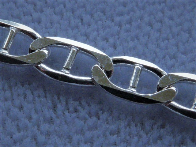 10.5″ ANKLE BRACELET 4mm ITALIAN STERLING SILVER MARINA STYLE ITALY 925