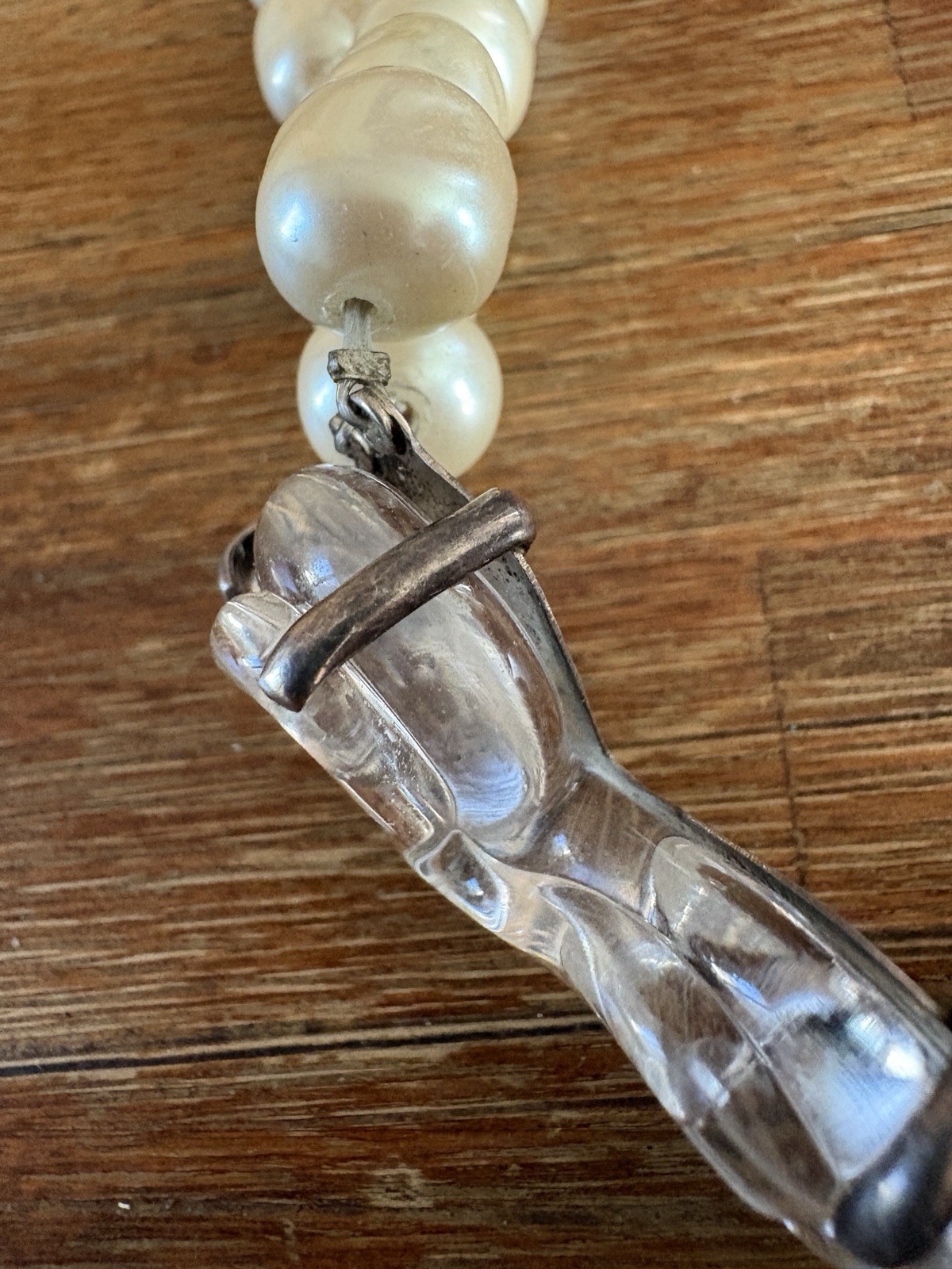 MARIQUITA MASTERSON 925 MOLTEN GLASS Centerpiece 2 Strand Glass Pearl NECKLACE