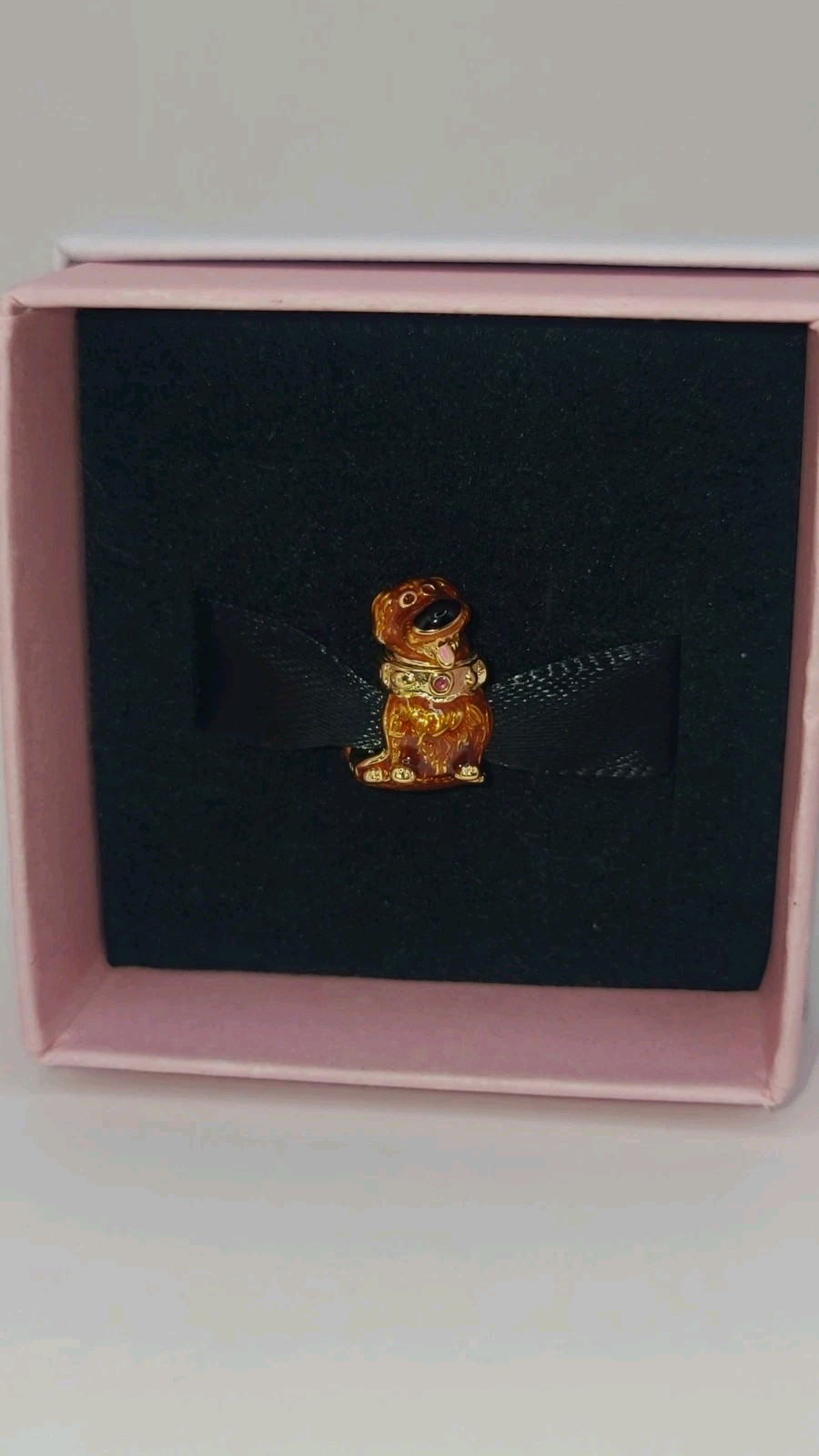 PANDORA Disney Pixar UP Dug Dog Charm 925 14k Gold-Plated 764472C01 w/ Box H11