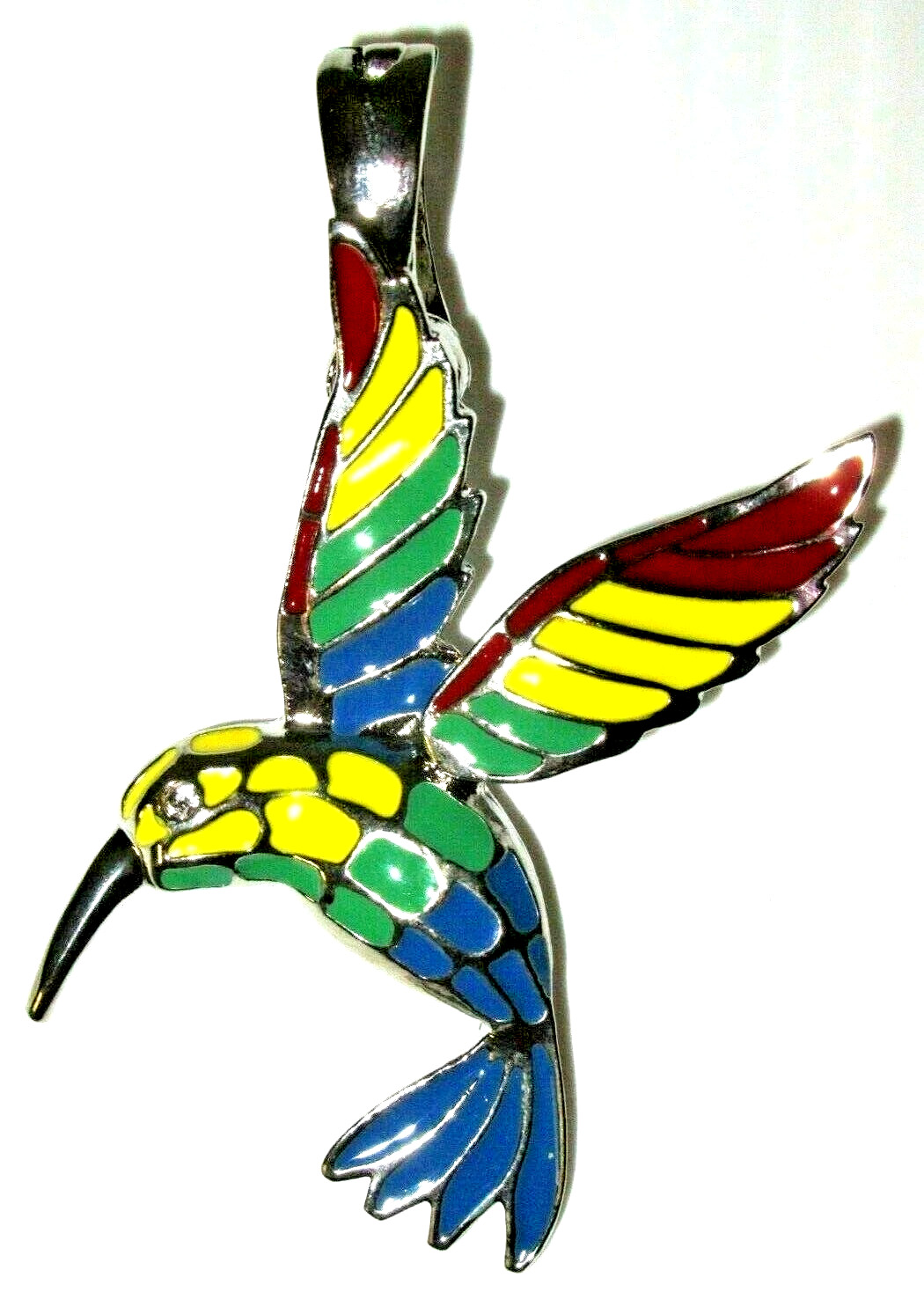 ROMAN “HUMMINGBIRD / MULTI-COLOR PENDANT” ~(WEARABLE ART)~ ** NEW WITH TAG **