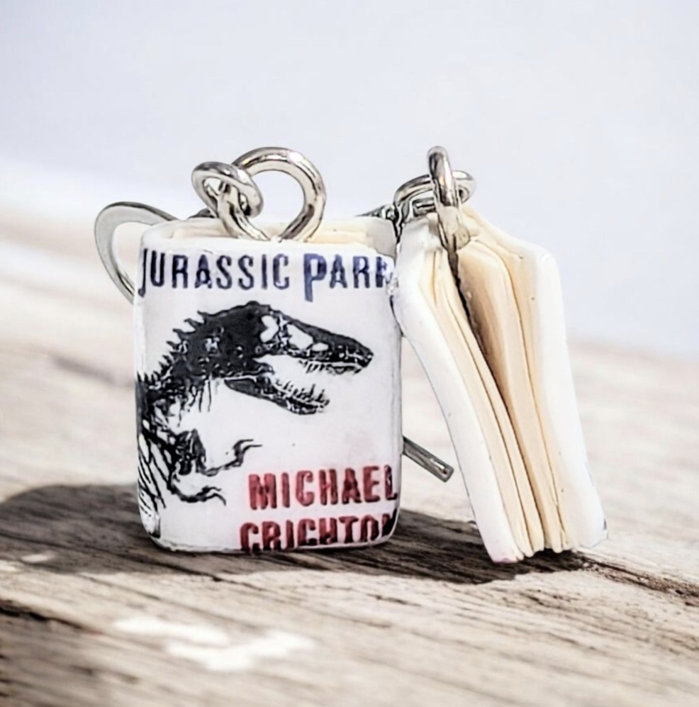 Jurassic Park Mini Book Earrings