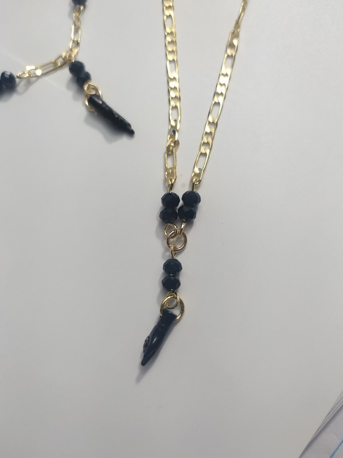 Azabache bracelet, Earrings And Necklace Set Set De Azabache Protector De Envida