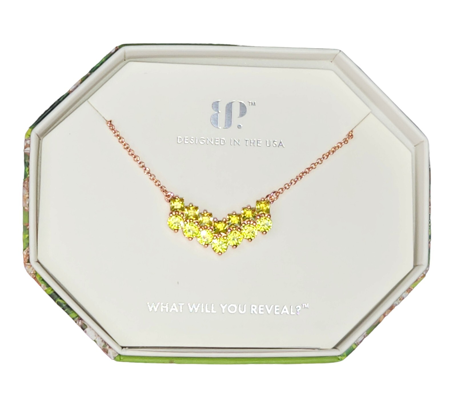 Bomb Party August 24 Yes Please RBP 8026 Rose Gold LC Peridot 💚💚💚necklace