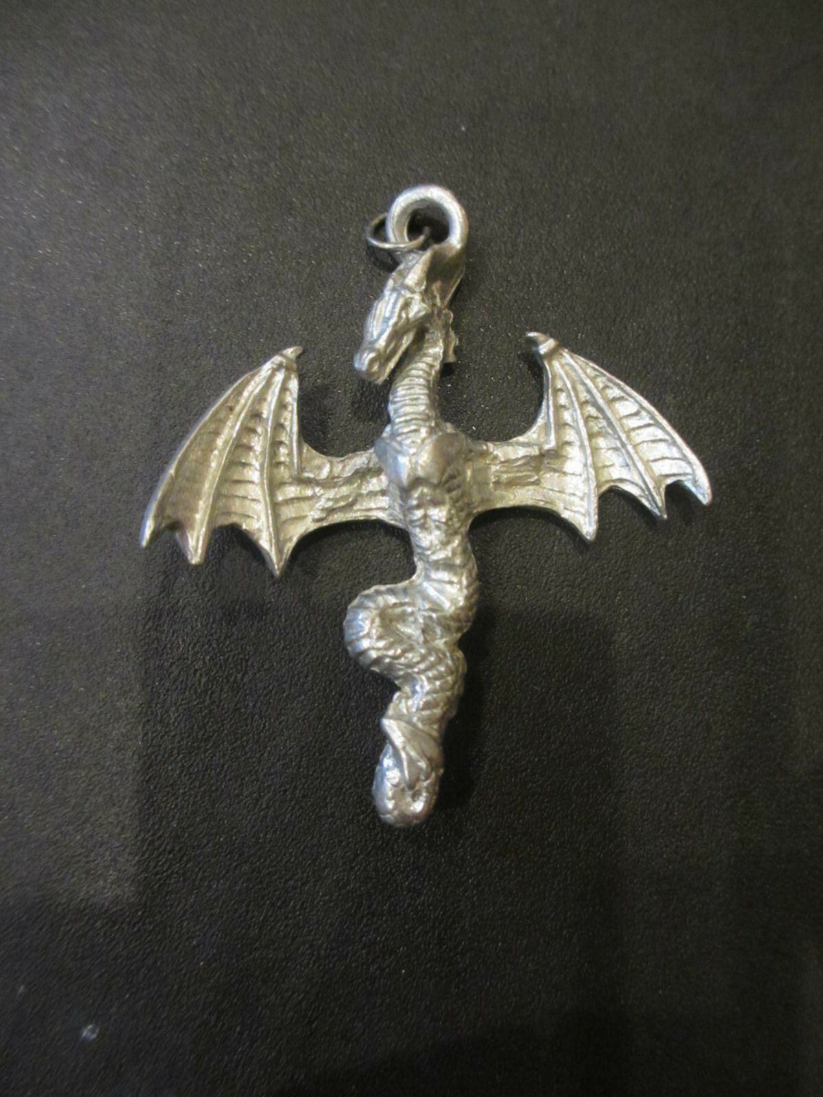 2″ Silver Tone Dragon Pendant