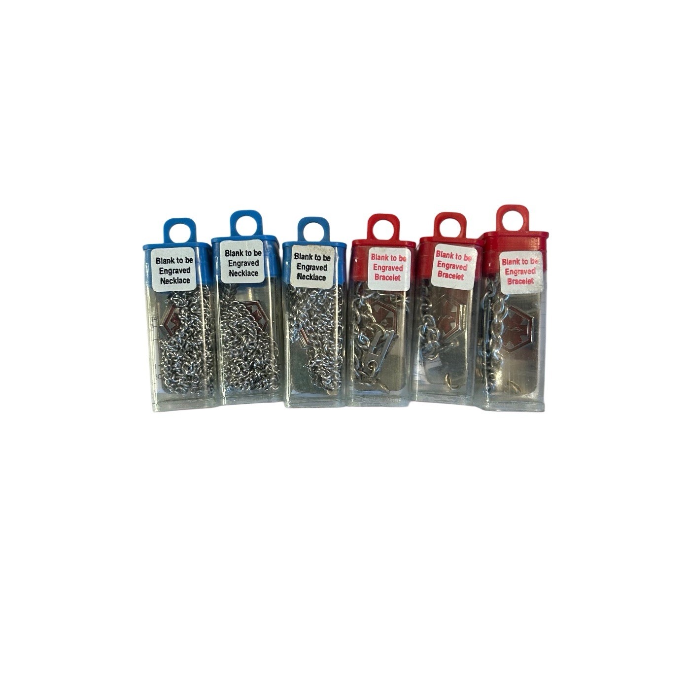 Stainless Steel Medical Alert Necklace & Bracelet Lot Of 6 For Engraving Info