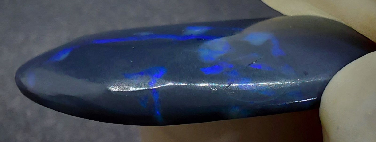 16.31ct Huge Solid Black Opal Lightning Ridge Vibrant Galaxy Polished Pendant✨️