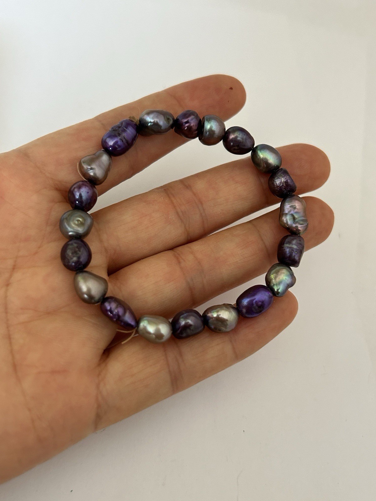 6-7mm Side drilled Handpicked AAA+ Freshwater Cultured Pearls 7.5″ Bracelet B18