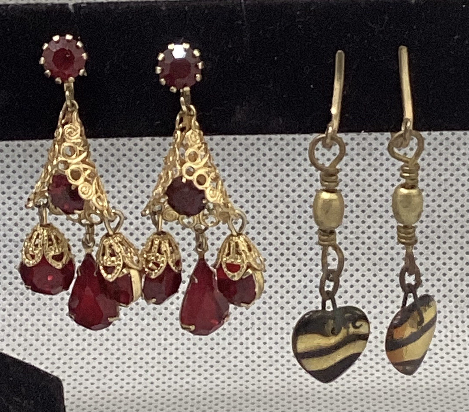 Variety Lot of 14 pairs Clip-On Earrings Mixed Materials Multicolor Dangles Nice