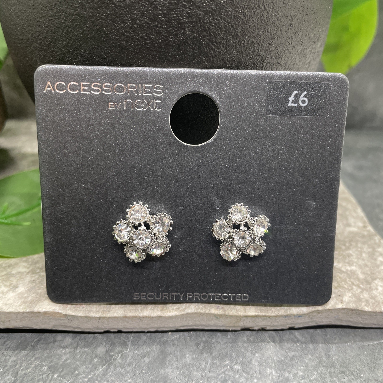 Accessories by Next Rhinestone Post Silver-Tone Earring Set New Free Ship B6533