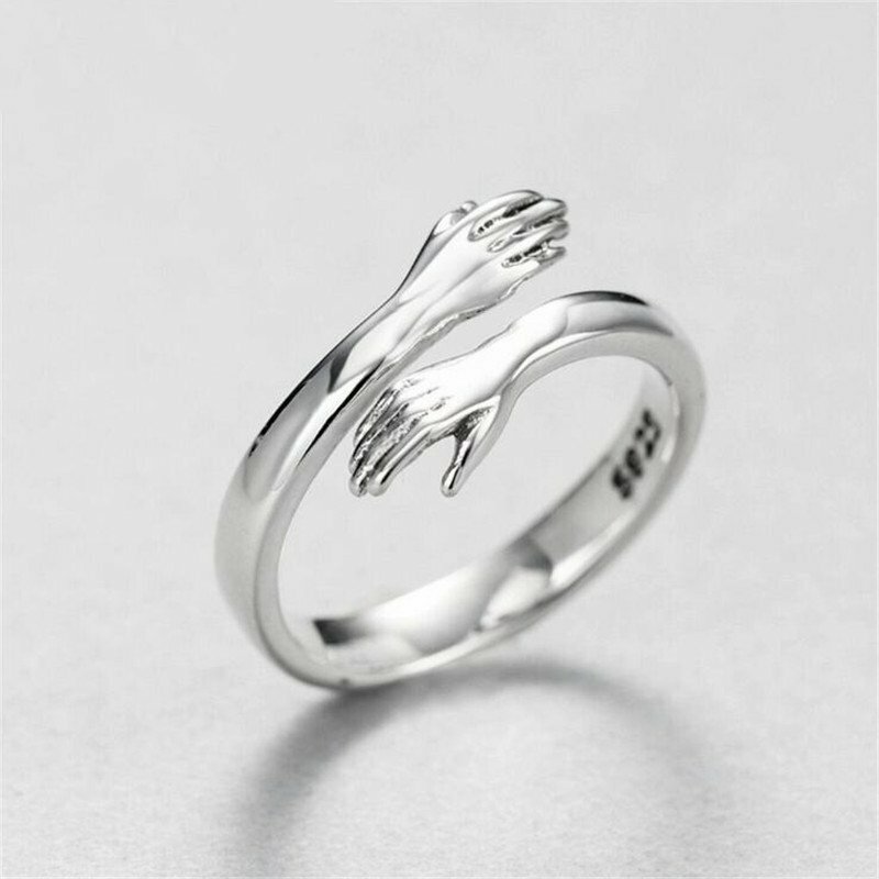 Fashion Silver Punk Adjustable Opening Palm Ring Women Men Jewelry Gifts Hot