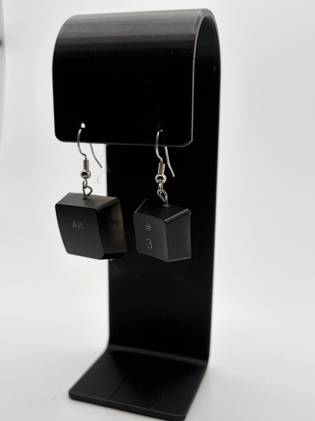 Black keycap earrings | Upcycled handmade jewelry