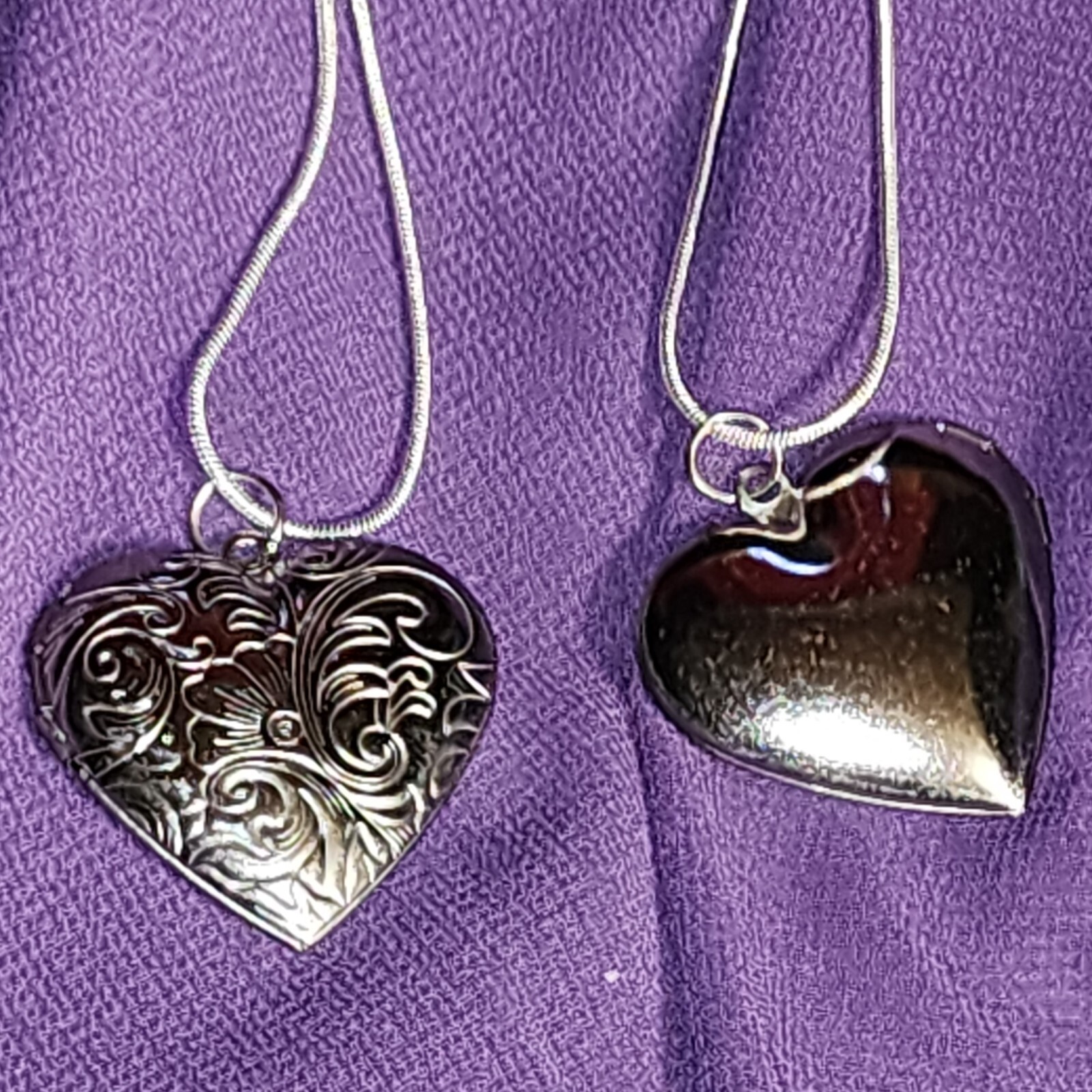 Sterling Silver Plated Over Copper Stainless Steel Heart Locket