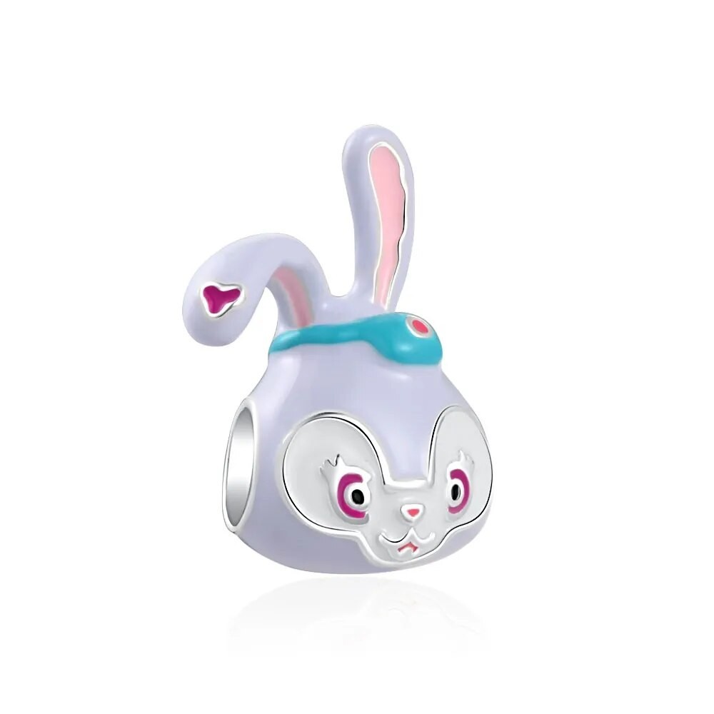Cute Bunny Charm For Bracelet, Animal Charm, Cartoon Charm, Gift For Women