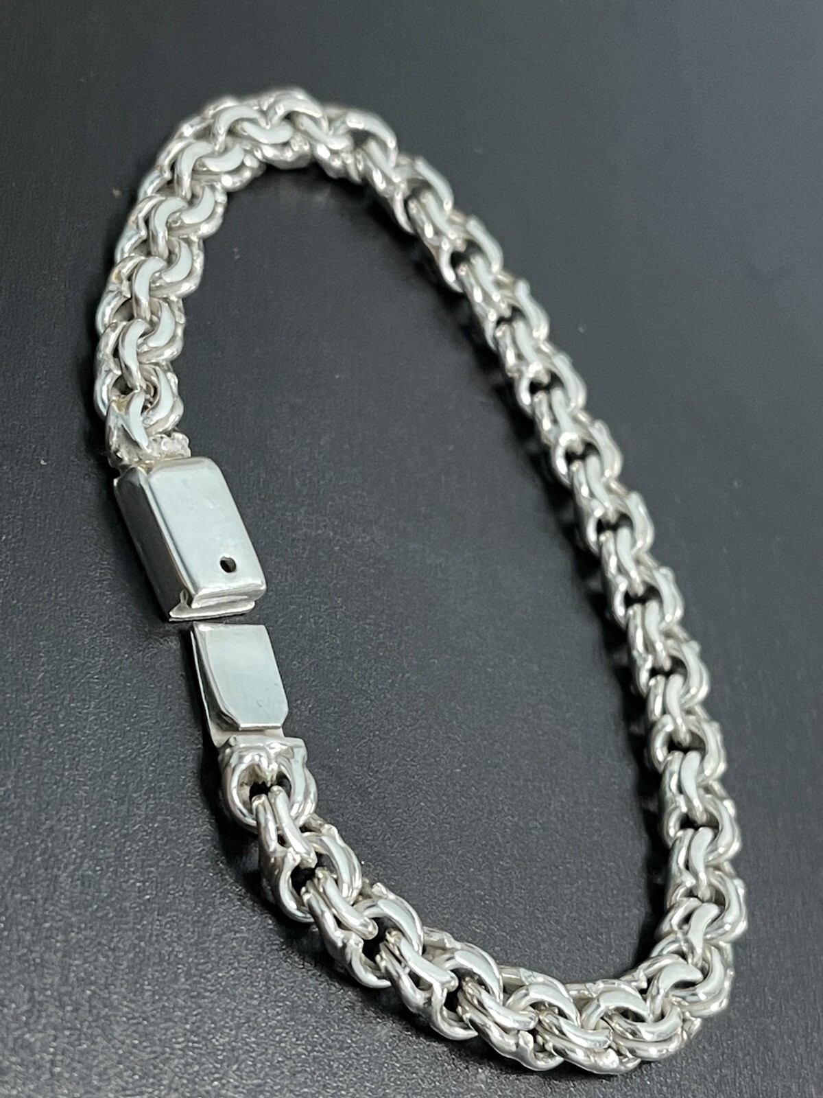 14.9 Grams Close Tight Link Chino Link Bracelet 7mm 8 Inch 925 Sterling Silver