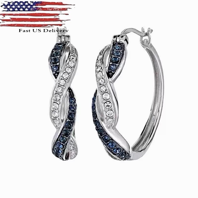 925 Silver Filled Women Earring Women Jewelry Cubic Zircon Wedding Jewelry A63