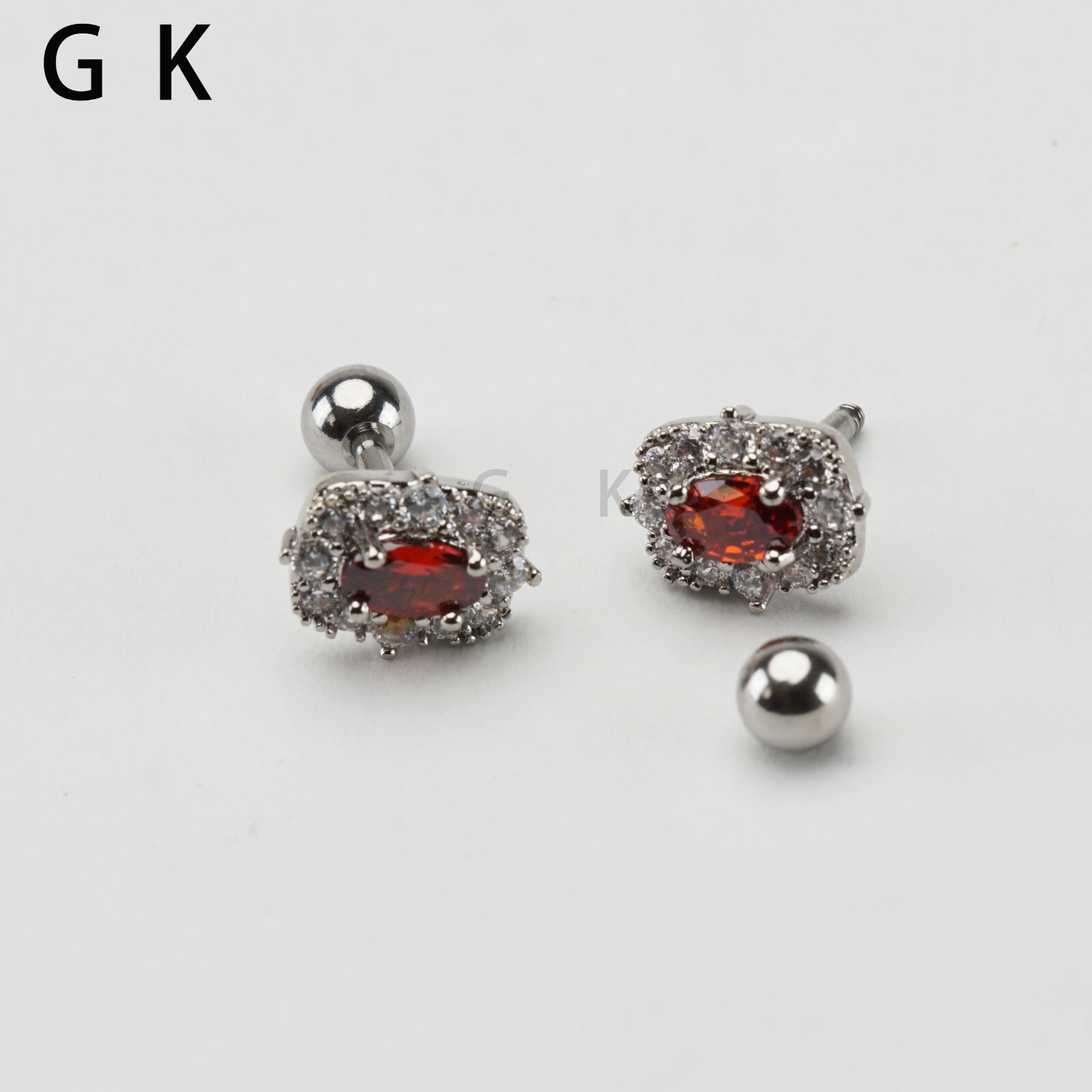 2-4 Pcs Stainless Steel Fashion CZ Flower Stud Earrings Ring Piercing Men Women