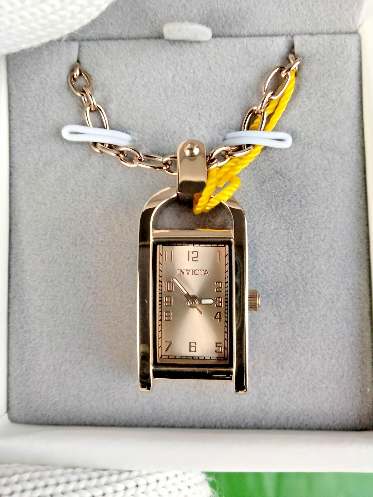 Invicta 49936 Mini Angel Necklace Watch Rose Gold Pendant Ladies Quartz Elegant