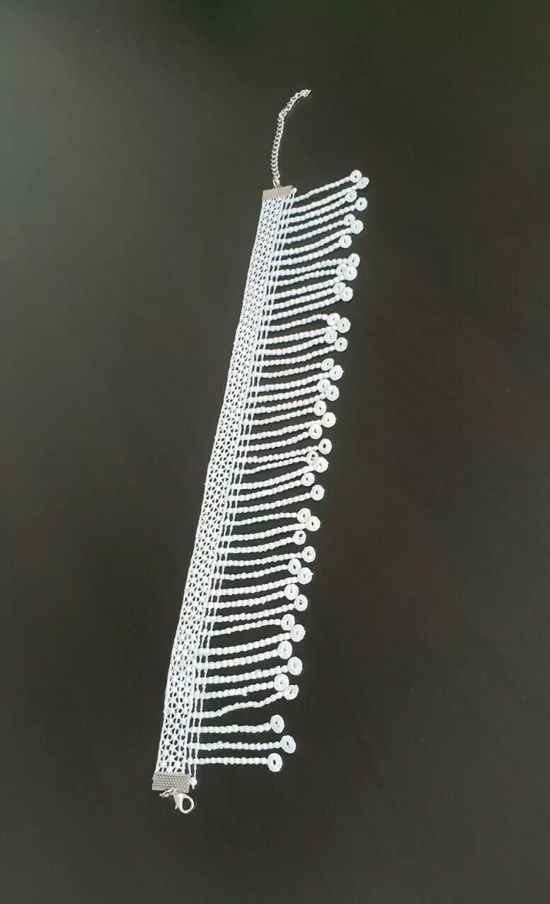 New Women Ladies Crystal Dimonte tussle white chakor Necklace Wedding Parties