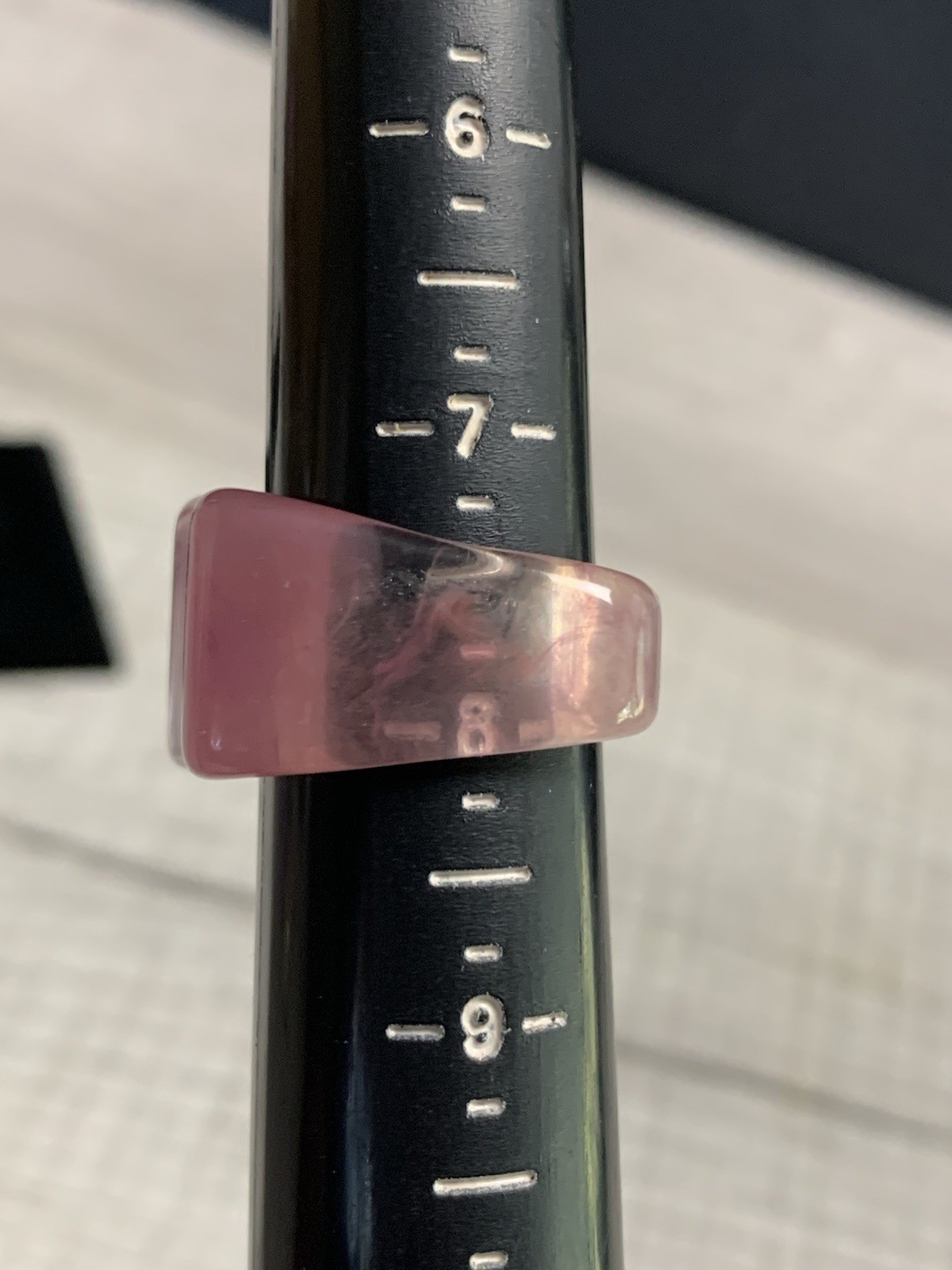 Colorful Acrylic Ring – Transparent Resin Geometric Rose Square Irregular Ring