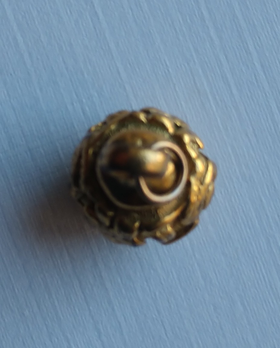 Solid Brass Charm 1/2 in Floral Ball
