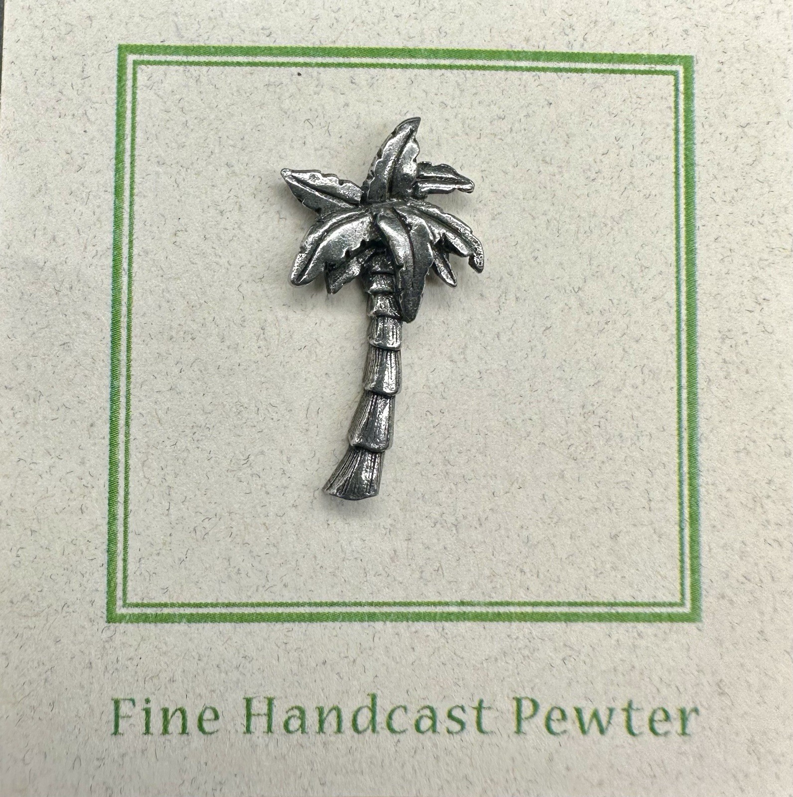 Handcrafted Pewter 2005 Jim Clift Palm Tree Lapel Pin