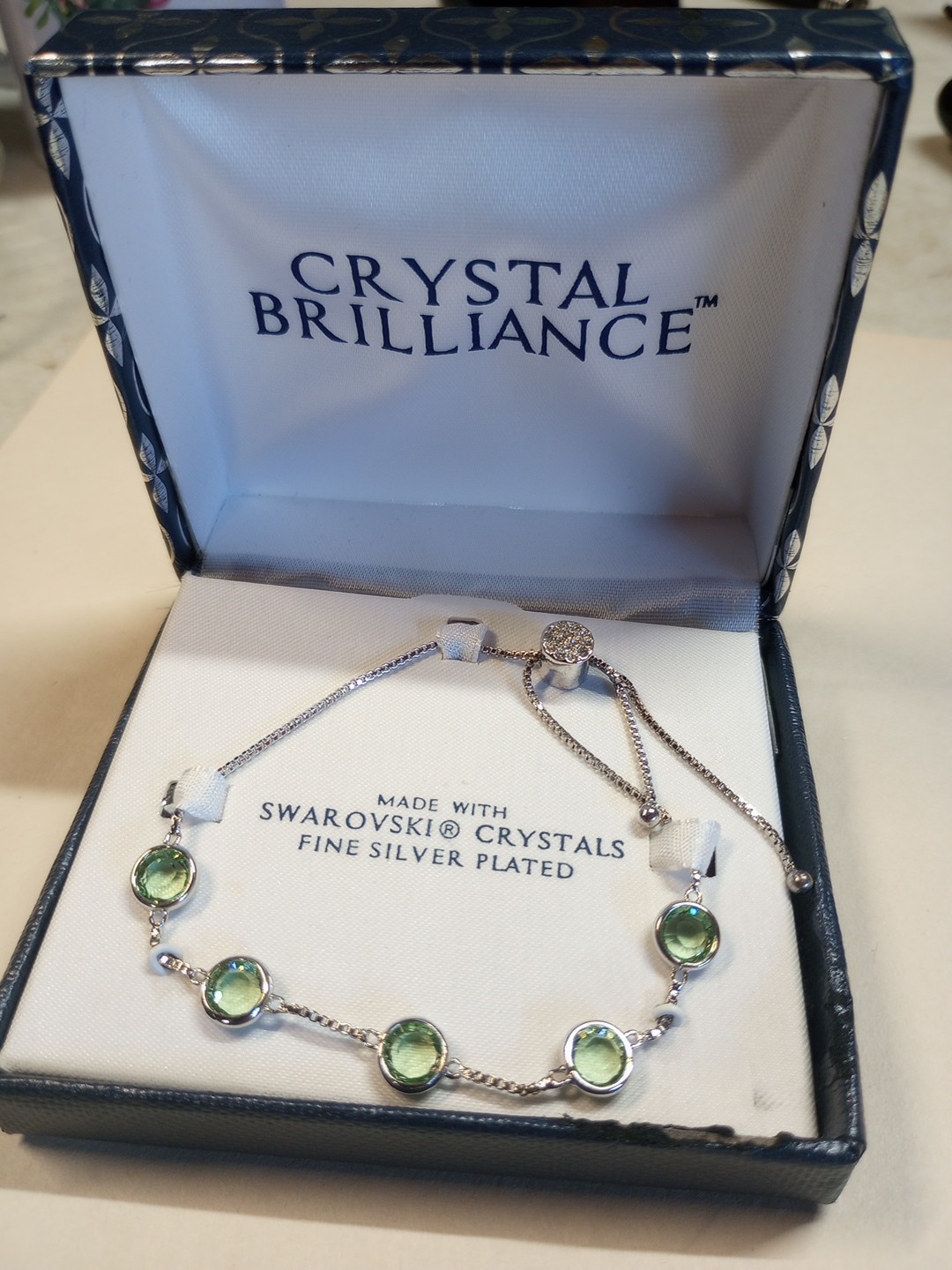 Crystal Brilliance Fine Silver Plated Swarovski Crystal Bracelet