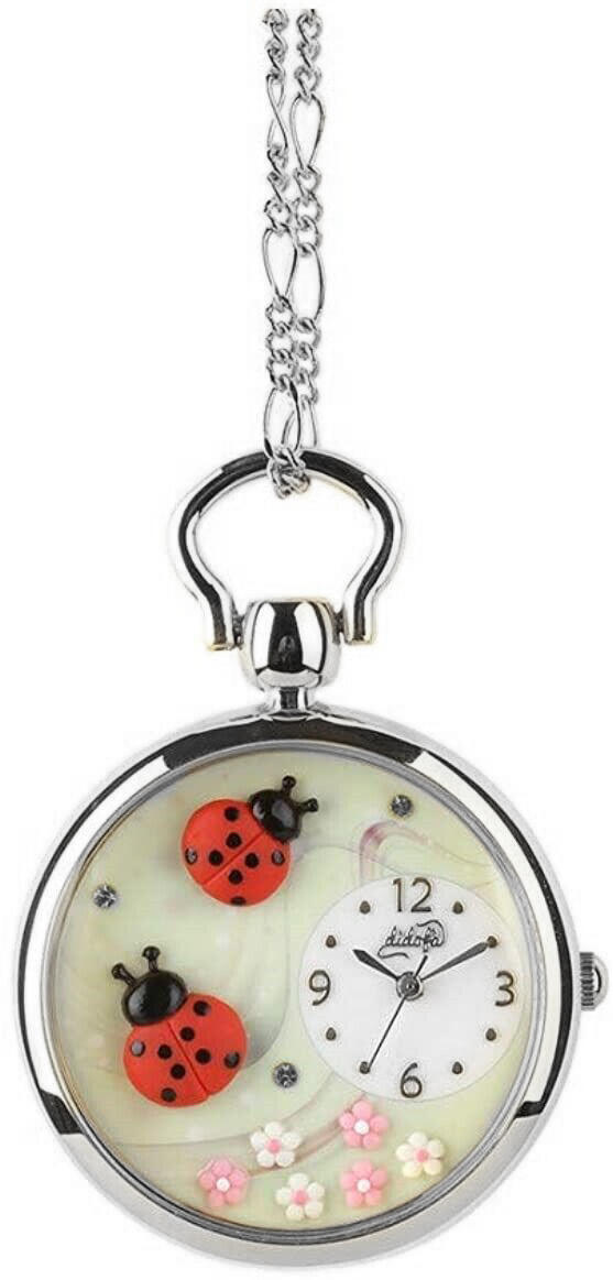 Didofa 242880 Womens Water Resistant 3D Necklace with Pendant Clock Silver