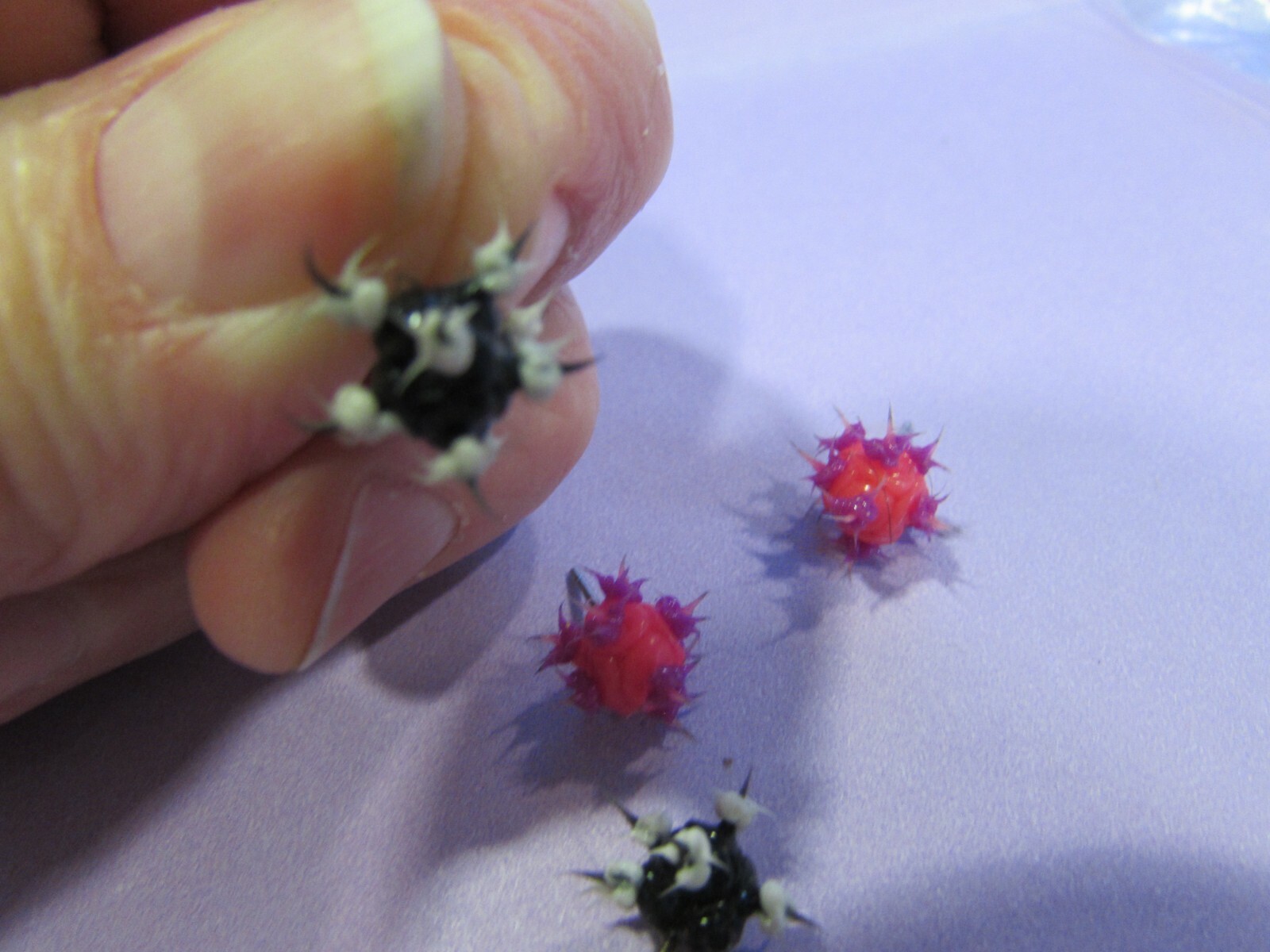 4 pair rubber pierced post earrings pink, purple, orange, black, white – 1 back