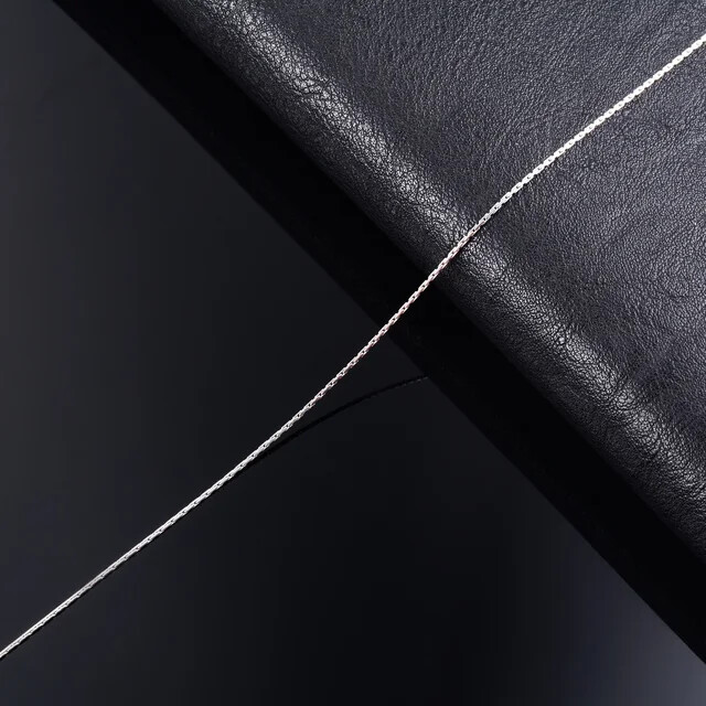 Thin Silver Tone Necklace Chain for Women, 316L Stainless Steel Jewelry