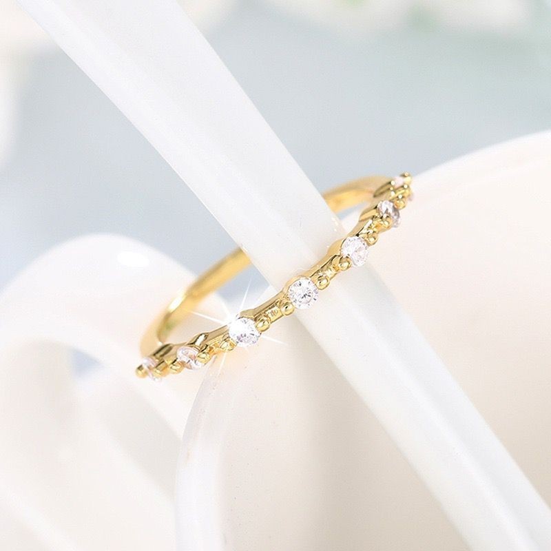 ONE SET 4 PCS Fashion Women 18K Gold Plated Blue CZ Sparkling Leaf Band Ring