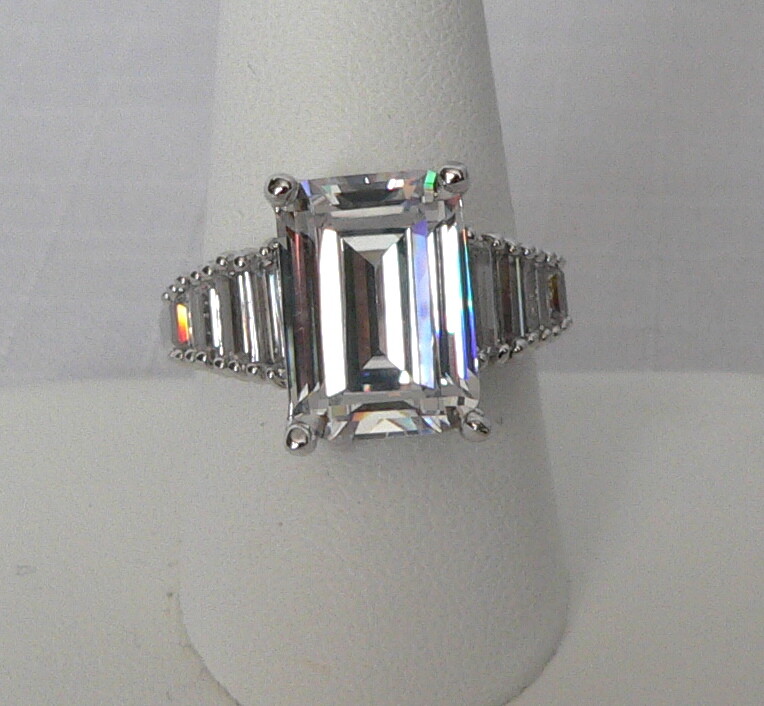 Park Lane “MARRY ME” Ring Genuine CZ’s w/ Baguettes Stunning! Size 9 Reg. $152