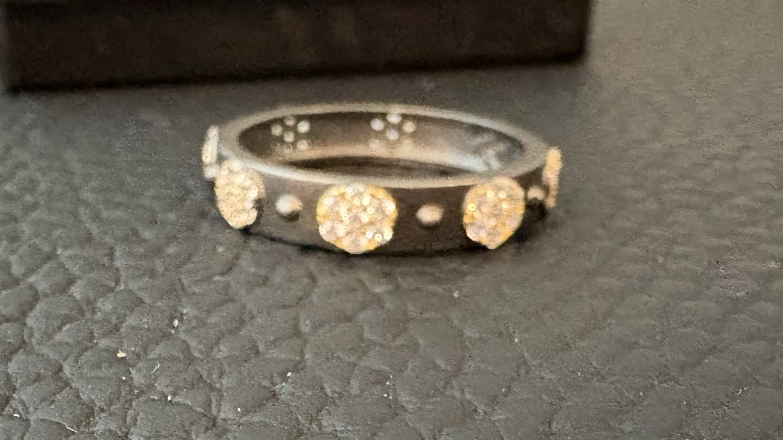 Freida Rothman 14k Gold & Rhodium over SS 925 Medallion Ring Size 7