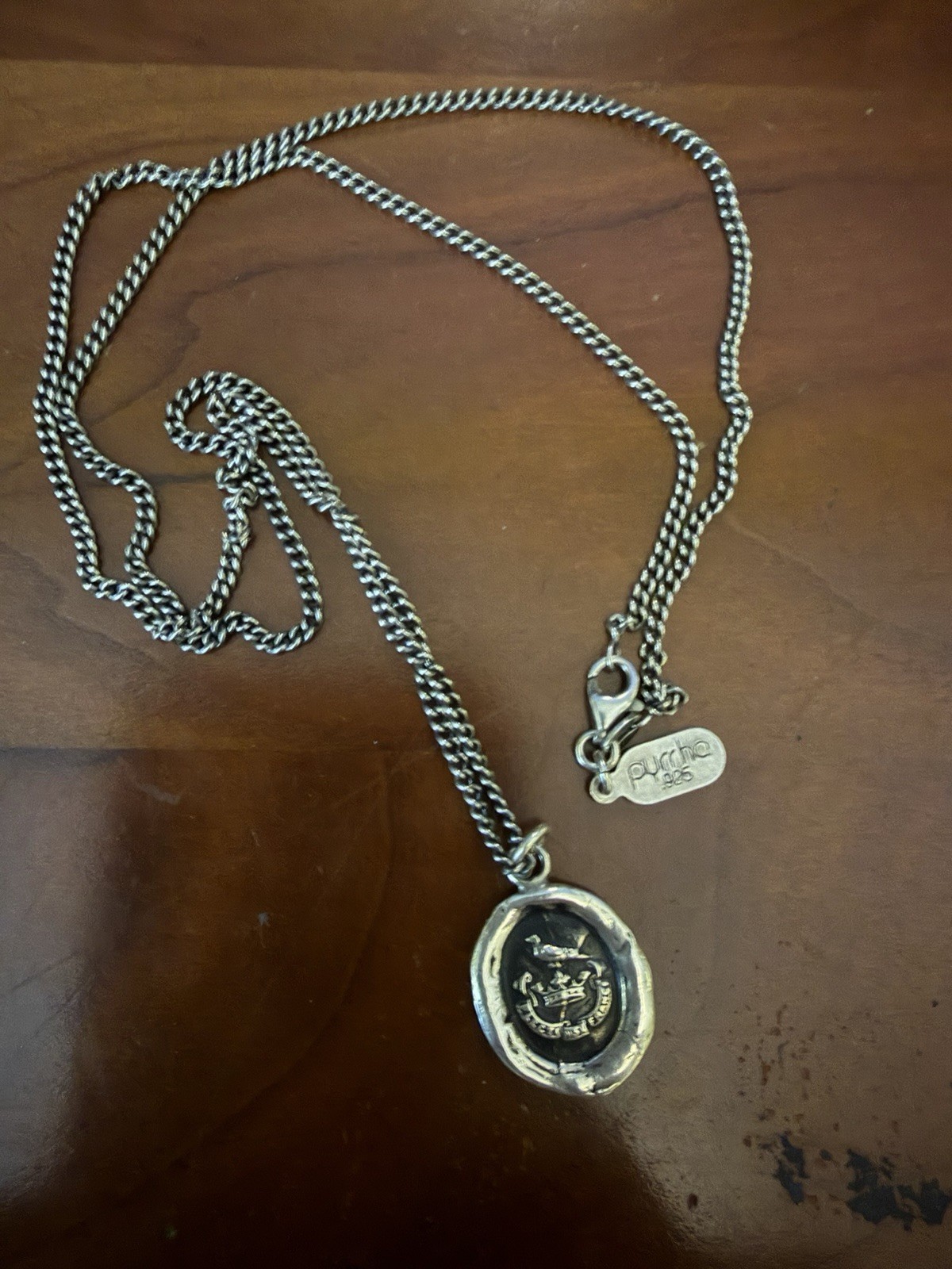 Pyrrha Unbreakable Pendant 24″ Necklace 925 Sterling Silver 2.1mm Medium Curb