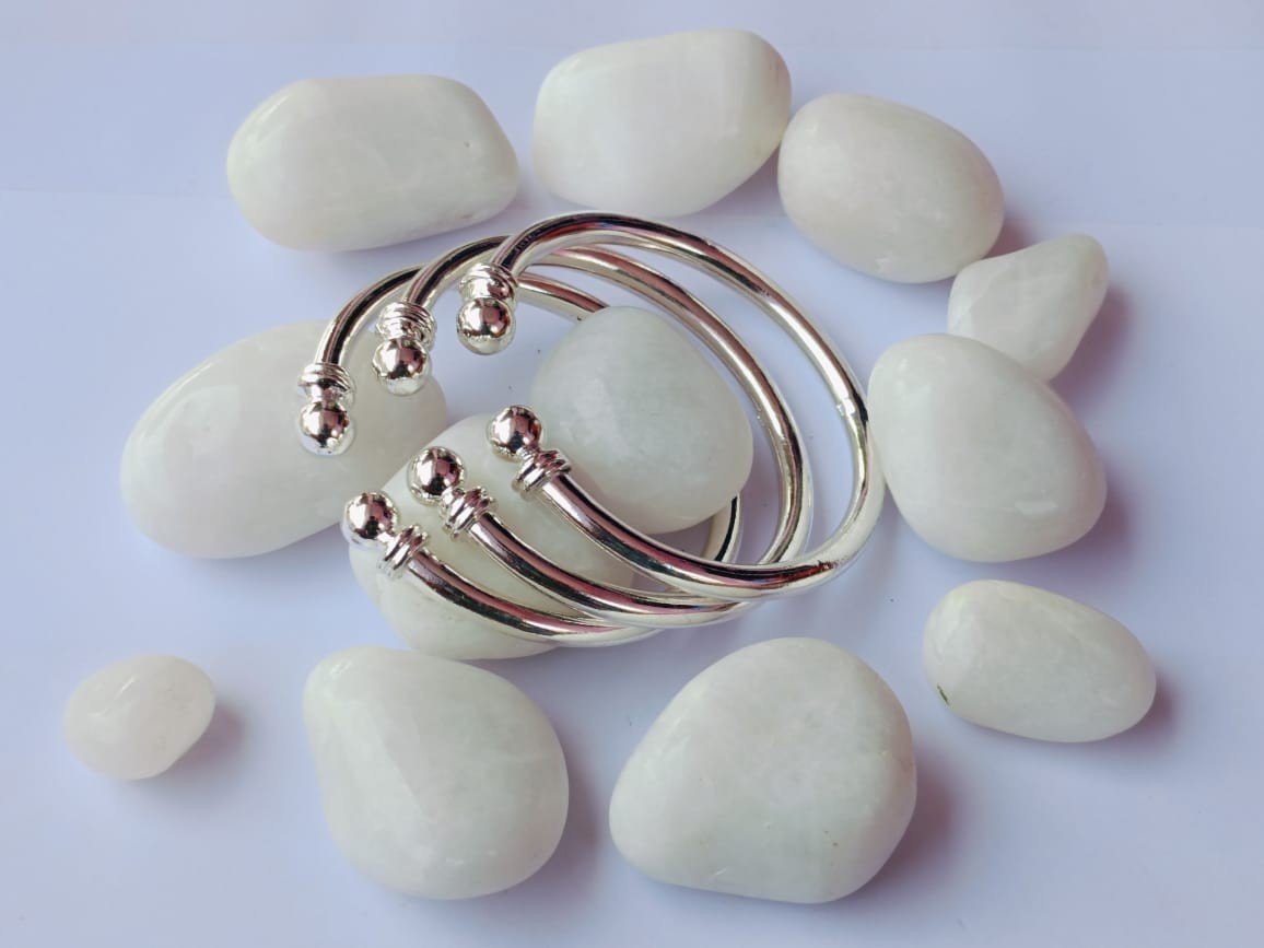 Open cuff bangle Solid 925 Sterling Silver HeavyWomen Flat Bangles Bracelets
