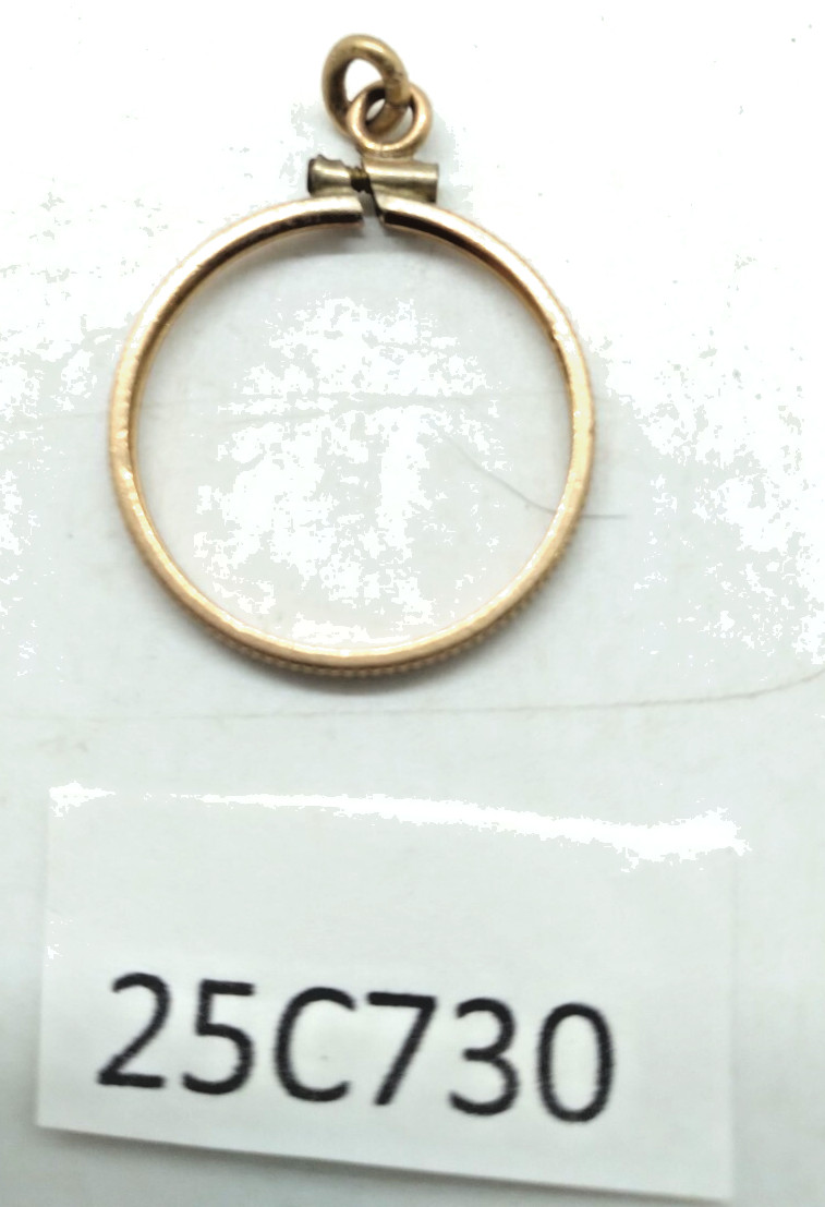12K Gold Filled US Nickel Coin Bezel COBB screw top Tarnished 25c730 bb7