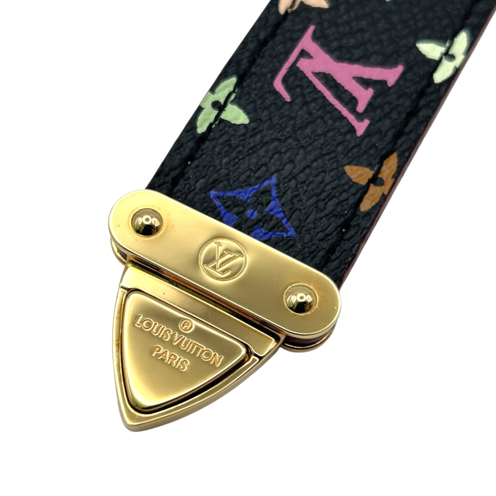 LOUIS VUITTON Murakami Monogram Multicolore Bracelet PVC Canvas Black M65347