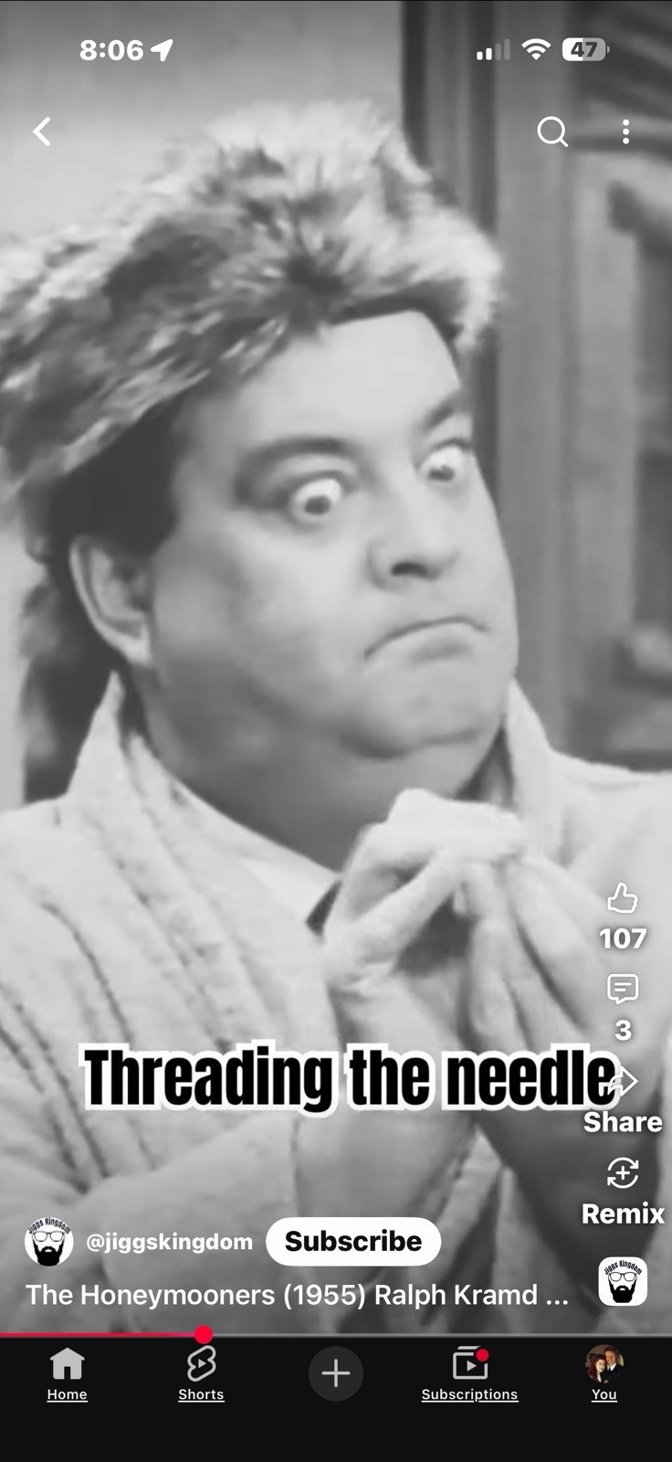#3/10 Vintage, “HONEYMOONERS” Sitcom CHARM TV KRAMDEN b/w Italia for 9MM Bands