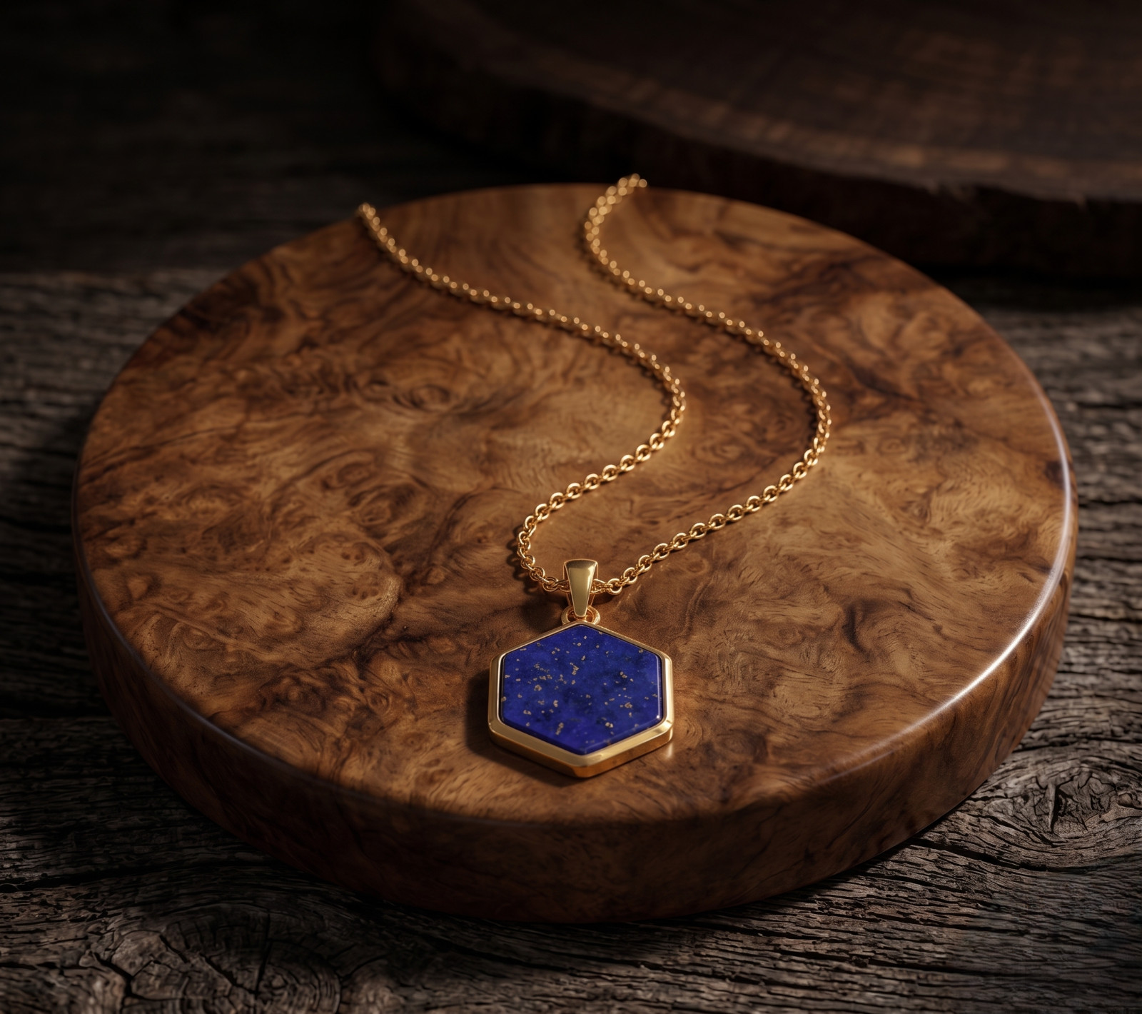 Blue Lapis Lazuli Pendant 18k Gold Filled Womens Lapis Jewelry Gift For Her