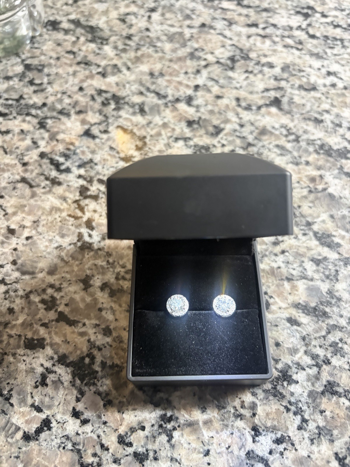 1CT Moissanite Stud Earrings S925 Sterling Silver Halo Round Cut – GRA CERTIFIED