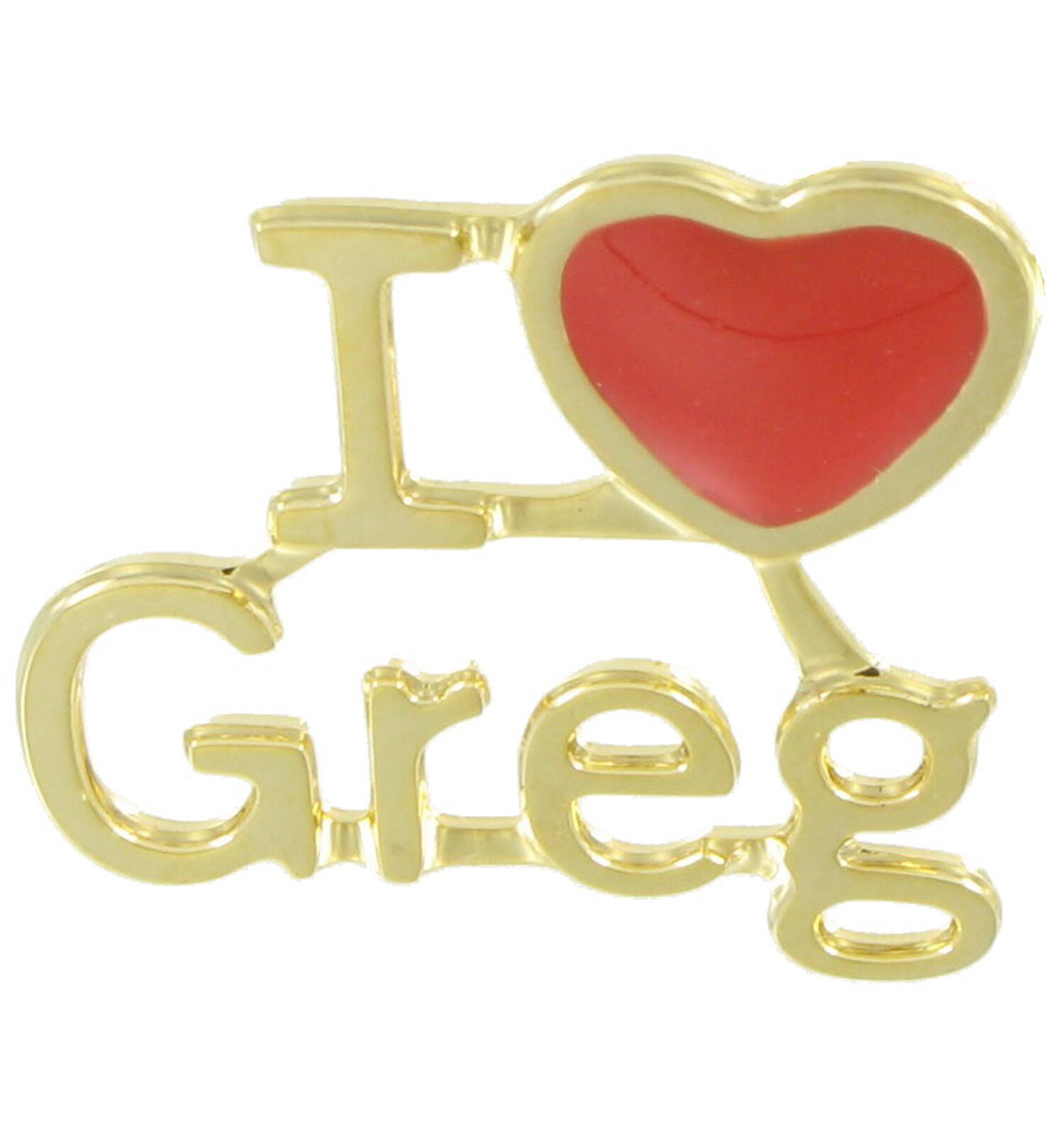 Vintage Circa 80s Lapel Name Pin I Love Greg “Greg”