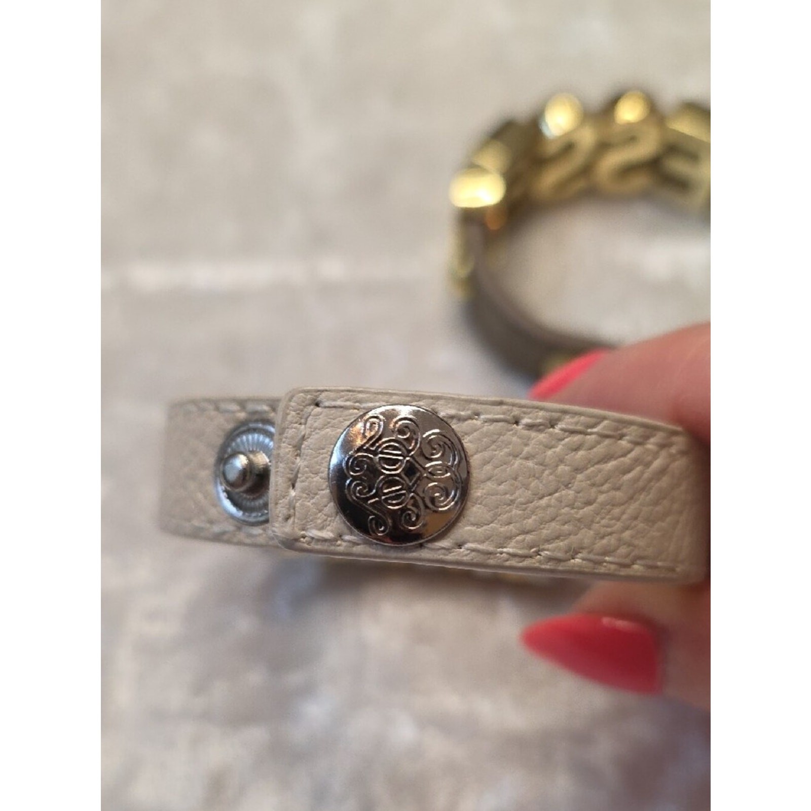 Blessed Gold Tone Letter & Two Tone Faux Leather Bracelets