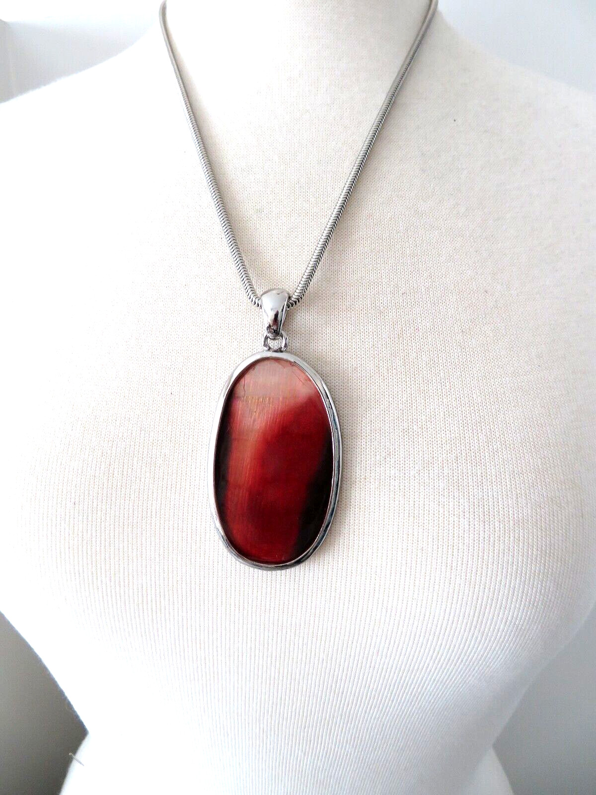 CHICOS RED PENDANT ARTISAN NECKLACE 18-22″