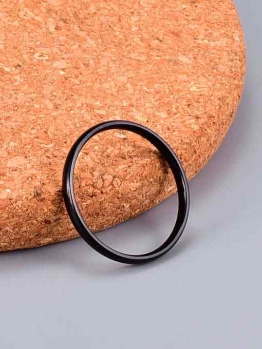 Titanium Ring Black Plated Minimalist Ring Band 1 mm