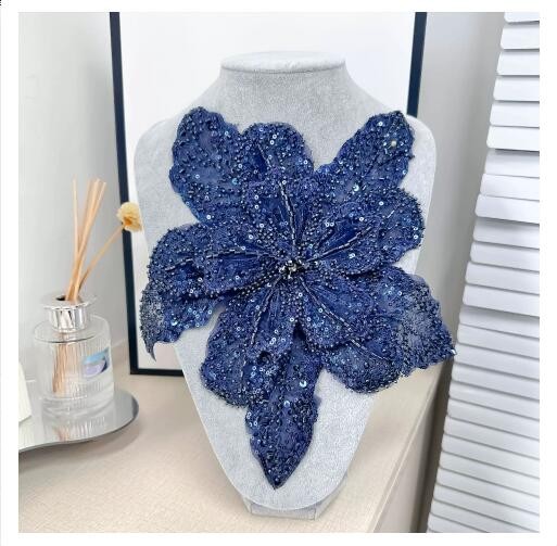 DIY Clothing Lace Sequin Beads Flower Embroideried Appliquothing Sew Accessories