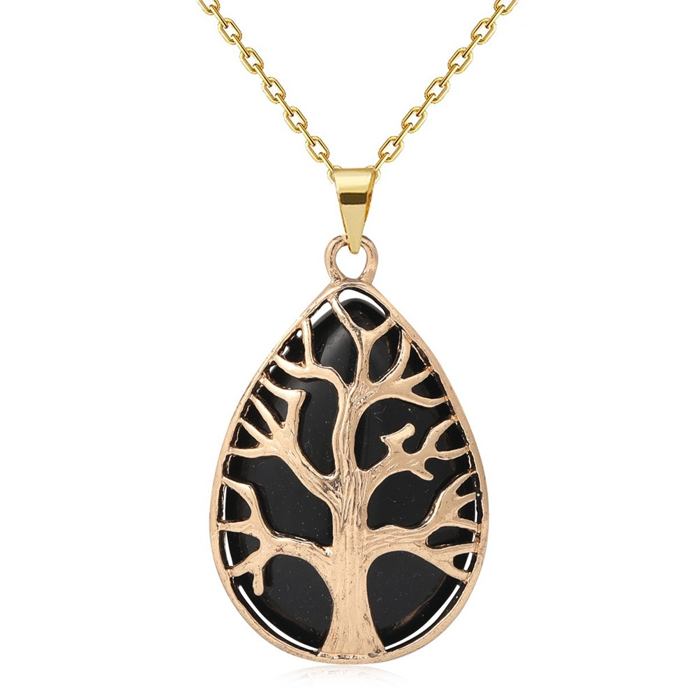 Brand New Hollow Tree of Life Natural Stone Pendant for Men and Women Daily Wear