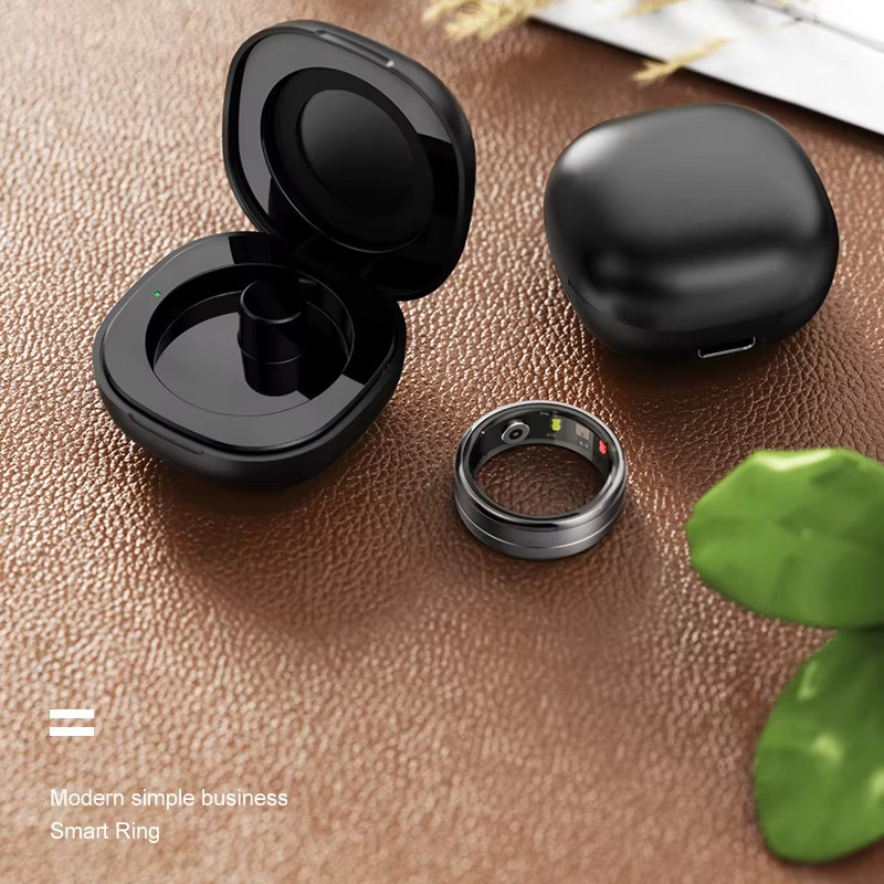 R06 Smart Ring Fitness Tracker with Case for Men Women iOS Android 2025